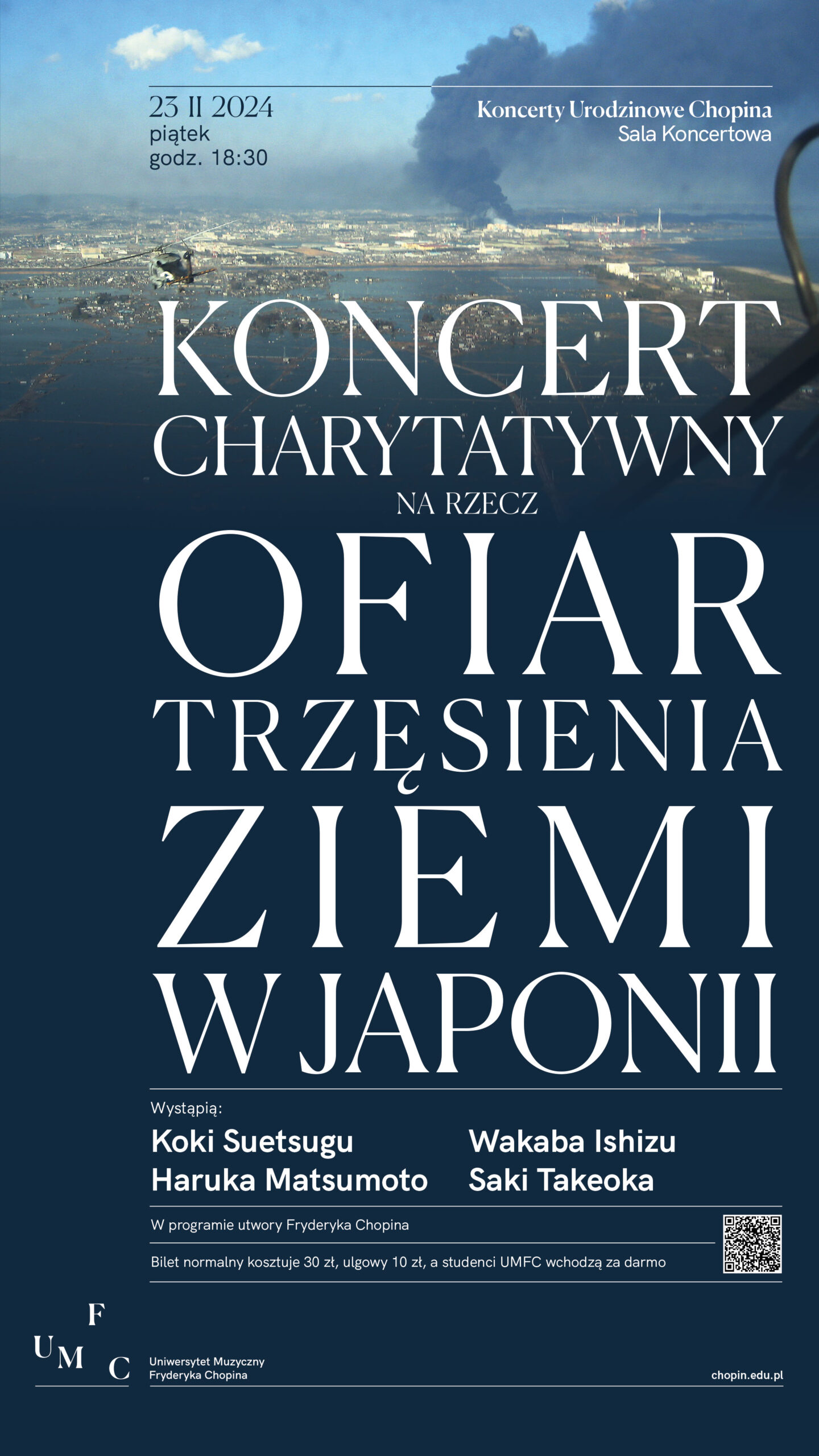 koncert charytatywny na rzecz ofiar trzesienia ziemi w japonii